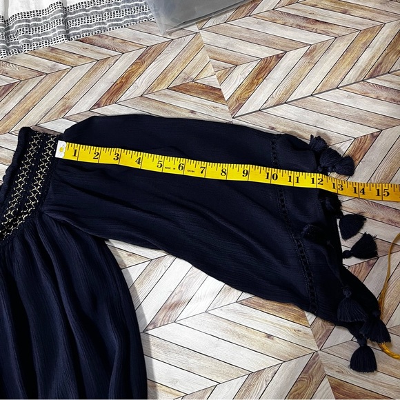 Lilly Pulitzer Navy Blue Joelle Off Shoulder Mini‎ Short Dress Coastal Summer - Picture 7 of 15